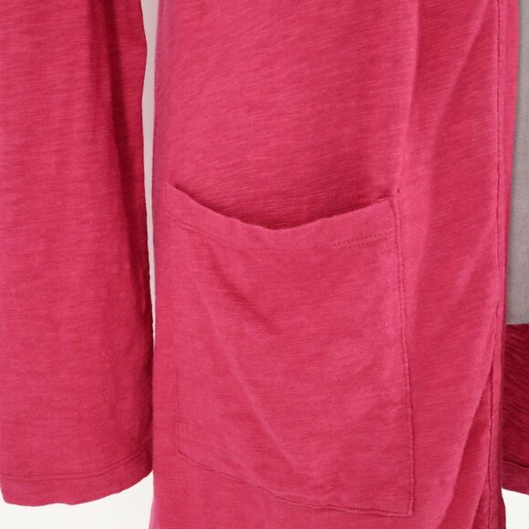 Cielo Sweater Womens Medium Pink Cardigan Stretch Knit Open Pockets Coastal - Picture 5 of 12